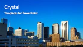  Presentation with houston - Amazing PPT theme having houston downtown skyline of texas city in us usa north america backdrop and a gray colored foreground