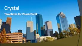  Presentation with houston - Cool new PPT layouts with houston downtown skyline of texas city in us usa north america backdrop and a teal colored foreground