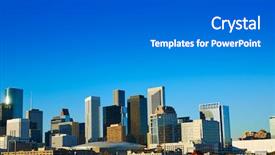  Presentation with north america - PPT theme featuring houston downtown skyline of texas background and a gray colored foreground