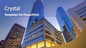  Presentation with houston - Colorful slides enhanced with houston downtown skyline sunset modern backdrop and a teal colored foreground