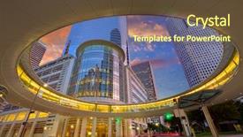  Presentation with houston - Presentation having houston downtown sunset modern skyscrapers background and a tawny brown colored foreground