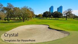  Presentation with houston - Presentation design consisting of houston golf course in hermann background and a coral colored foreground
