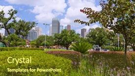  Presentation with houston - Presentation having houston skyline cityscape in texas background and a tawny brown colored foreground
