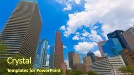  Presentation with houston - Audience pleasing presentation consisting of houston skyline cityscape in texas backdrop and a  colored foreground