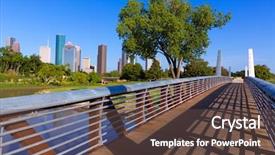  Presentation with houston - Presentation enhanced with houston skyline from memorial park background and a tawny brown colored foreground