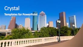  Presentation with houston - Presentation enhanced with houston skyline from sabine st background and a  colored foreground