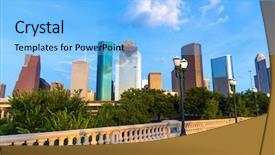  Presentation with houston - Cool new presentation with houston skyline from sabine st backdrop and a  colored foreground