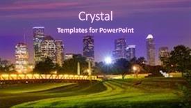  Presentation with houston - Amazing theme having houston sunset skyline from memorial backdrop and a violet colored foreground