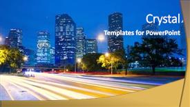  Presentation with houston - Slide deck enhanced with houston texas modern skyline background and a teal colored foreground