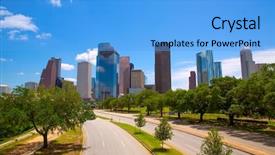  Presentation with houston - PPT layouts consisting of houston texas skyline with modern background and a light blue colored foreground