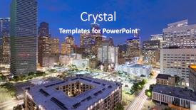  Presentation with houston - Cool new slide set with houston-texas-usa-downtown-cityscape backdrop and a ocean colored foreground