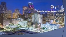  Presentation with houston - Amazing presentation theme having houston-texas-usa-downtown-cityscape backdrop and a ocean colored foreground