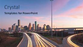  Presentation with houston - Slide set enhanced with houston-texas-usa-downtown-skyline background and a teal colored foreground