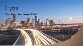  Presentation with houston - PPT layouts featuring houston-texas-usa-downtown-skyline and a teal colored foreground