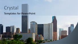  Presentation with houston - Audience pleasing presentation consisting of houston texas backdrop and a light blue colored foreground