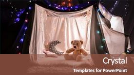  Presentation with party - Audience pleasing presentation theme consisting of garland for children's party backdrop and a tawny brown colored foreground