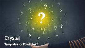  Presentation with hovering - Cool new PPT theme with hover - yellow question marks hovering backdrop and a tawny brown colored foreground