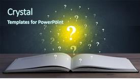  Presentation with hovering - Amazing theme having hover - yellow question marks hovering backdrop and a tawny brown colored foreground