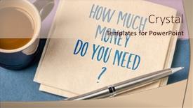  Presentation with coffee cup - PPT theme enhanced with how-much-money background and a lemonade colored foreground