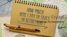  Presentation with retirement planning - Slide set having how-much-will-i-pay background and a yellow colored foreground