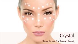  Presentation with beauty makeup - PPT theme having how to apply concealer technique background and a lemonade colored foreground