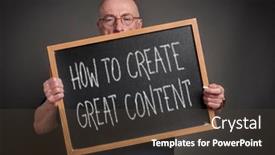  Presentation with mentor - Presentation design with how-to-create-great-content background and a tawny brown colored foreground