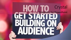  Presentation with health care team building - Presentation design enhanced with how to get started building background and a red colored foreground