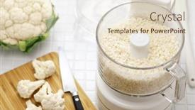  Presentation with processor - Slide deck having how-to-make-cauliflower-rice background and a lemonade colored foreground