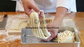  Presentation with noodles - Slide deck with how-to-make-japanese-udon background and a coral colored foreground