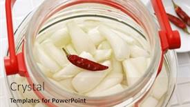  Presentation with bulb - Presentation design featuring how-to-make-rakkyo-japanese background and a  colored foreground