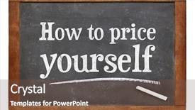  Presentation with 2018 goals text on white - Audience pleasing presentation theme consisting of how to price yourself - white backdrop and a  colored foreground