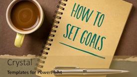  Presentation with personal goals - Presentation featuring how-to-set-goals-motivational background and a gold colored foreground
