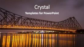  Presentation with reserve bank of india history - Slide deck enhanced with howrah bridge - the historic cantilever background and a dark gray colored foreground