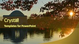  Presentation with flower memorial - Slide deck with flower hoya - washington dc at night background and a tawny brown colored foreground