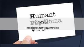  Presentation with virus hpv - Beautiful theme featuring hpv concept backdrop and a light gray colored foreground