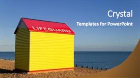  Presentation with lifeguard - Theme featuring yellow sweet pepper and many different vegetables background and a tawny brown colored foreground