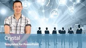  Presentation with human rights concept chained man - Theme featuring hr concept business man choosing background and a teal colored foreground