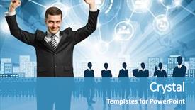  Presentation with human rights concept chained man - Colorful slide deck enhanced with hr concept business man choosing backdrop and a  colored foreground