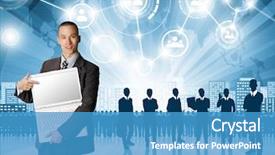  Presentation with human rights concept chained man - Amazing slides having hr concept business man choosing backdrop and a  colored foreground