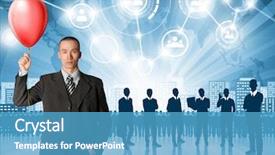  Presentation with concept - Beautiful PPT theme featuring hr concept business man choosing backdrop and a  colored foreground