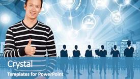  Presentation with iot agriculture technology concept man - Slides enhanced with hr concept business man choosing background and a  colored foreground