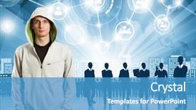  Presentation with concept - Audience pleasing theme consisting of close up of woman meditating on the green grass in the sun toned backdrop and a gray colored foreground.