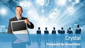  Presentation with concept - Cool new slides with hr concept business man choosing backdrop and a  colored foreground