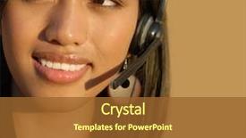  Presentation with technical support - Cool new slides with hr help desk - attractive smiling telephone technical support backdrop and a tawny brown colored foreground