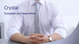  Presentation with interview - Audience pleasing presentation consisting of hr presentation - hr manager conducting job interview backdrop and a sky blue colored foreground