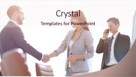  Presentation with welcome - Audience pleasing theme consisting of hr managment - welcome handshake manager backdrop and a sky blue colored foreground