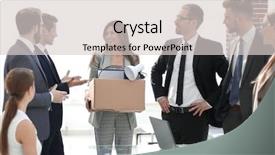  Presentation with wellness program and managing employee - PPT theme with hr manager shows the employee background and a light gray colored foreground