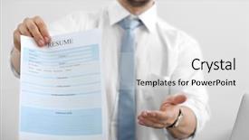  Presentation with job interview - Beautiful slide deck featuring hr presentation - hr manager conducting job interview backdrop and a white colored foreground