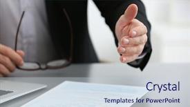  Presentation with job interview - Slide deck with hr presentation - hr manager conducting job interview background and a lemonade colored foreground