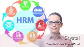  Presentation with human resource management - Slide deck with hrm-human-resource-management-concept background and a lemonade colored foreground